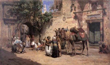 IN THE COURTYARD Frederick Arthur Bridgman Arab Oil Paintings